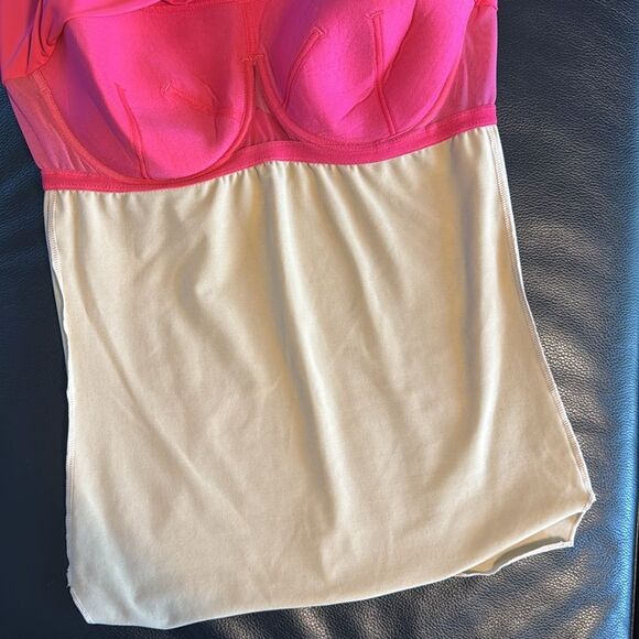 TravelSmith Pink Cami Sleeveless Tank Top with Built in Bra Nude Liner 38C - Picture 4 of 7